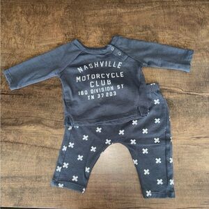 Grayson Mini Boys Nashville Motorcycle Club Long Sleeve & Pants Set 3-6m